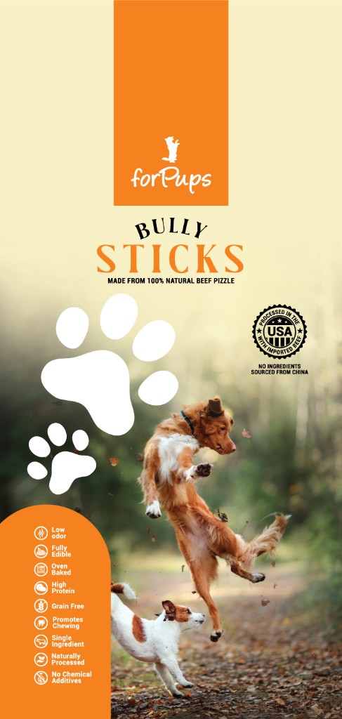 Bully Sticks action dogs front